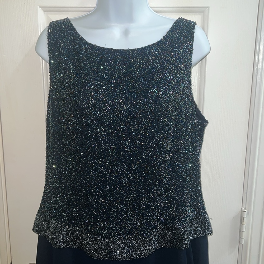 Floor Length Formal Dress with Bling Top - Picture 2 of 15
